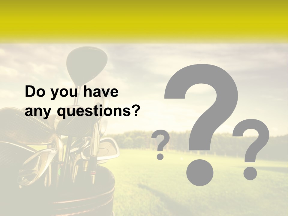 A Group Of Golf Clubs Sitting In A Bucket PowerPoint Template