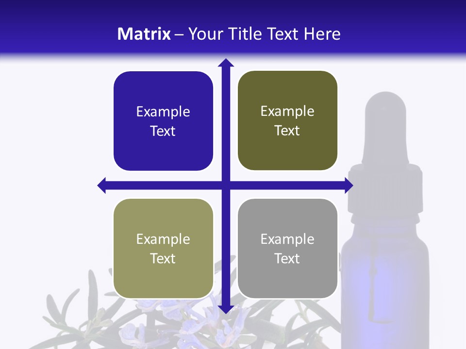 A Bottle Of Essential Oils Next To Some Flowers PowerPoint Template