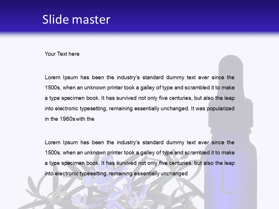 A Bottle Of Essential Oils Next To Some Flowers PowerPoint Template