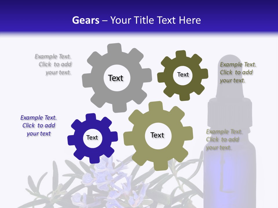 A Bottle Of Essential Oils Next To Some Flowers PowerPoint Template