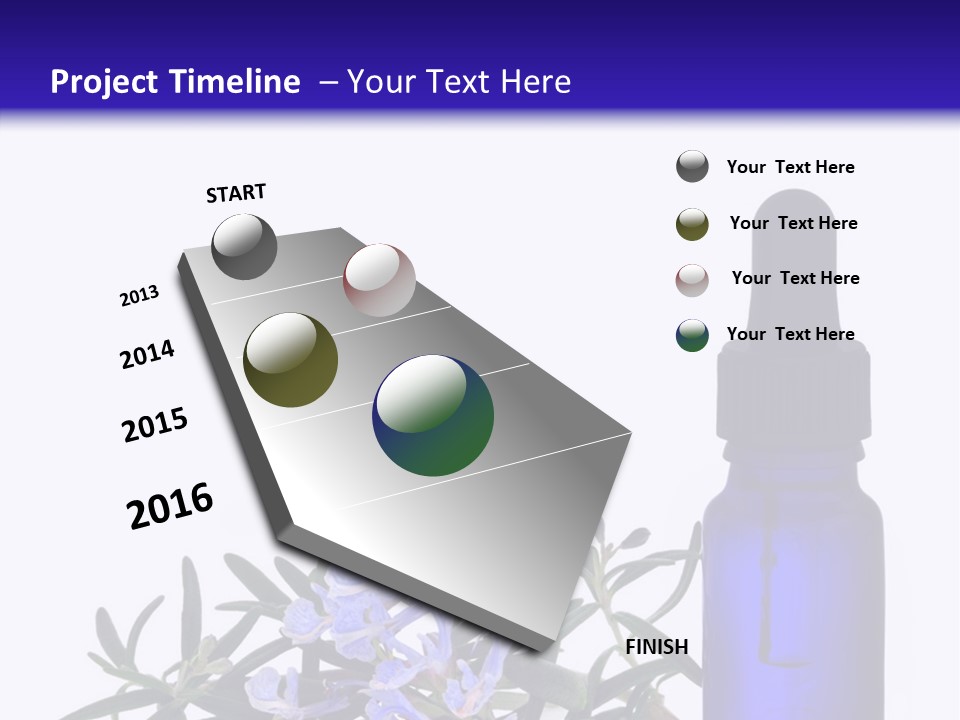 A Bottle Of Essential Oils Next To Some Flowers PowerPoint Template