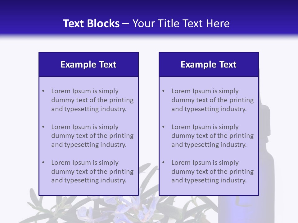 A Bottle Of Essential Oils Next To Some Flowers PowerPoint Template