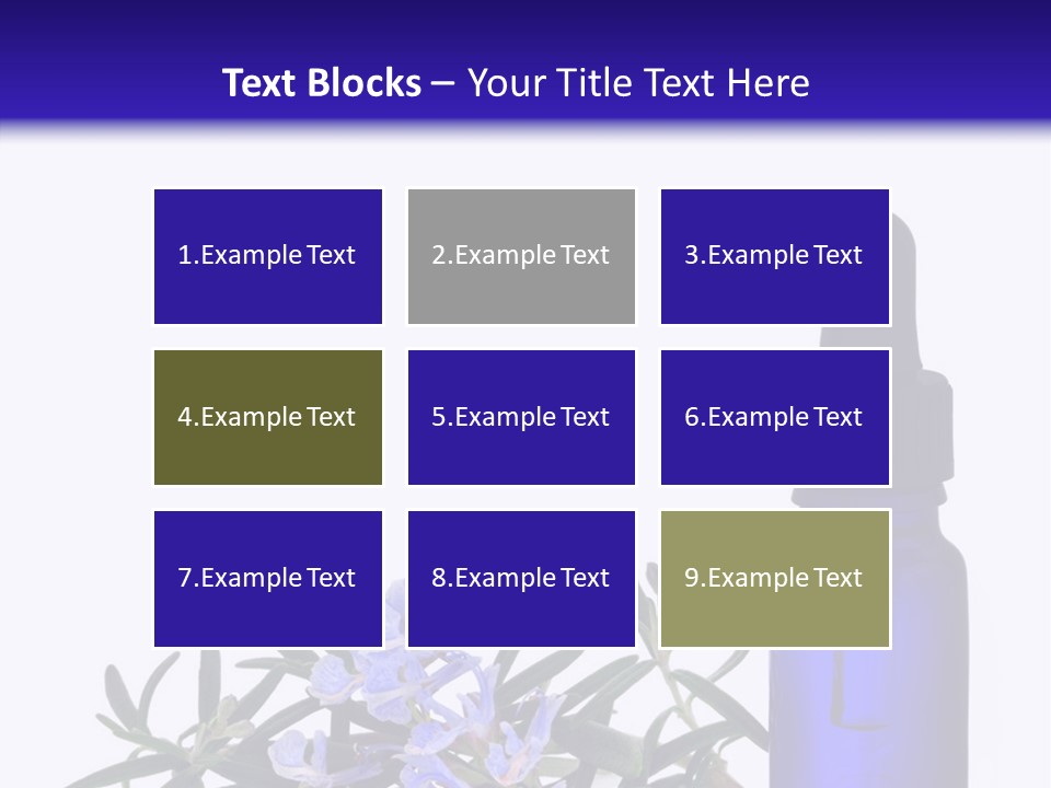 A Bottle Of Essential Oils Next To Some Flowers PowerPoint Template