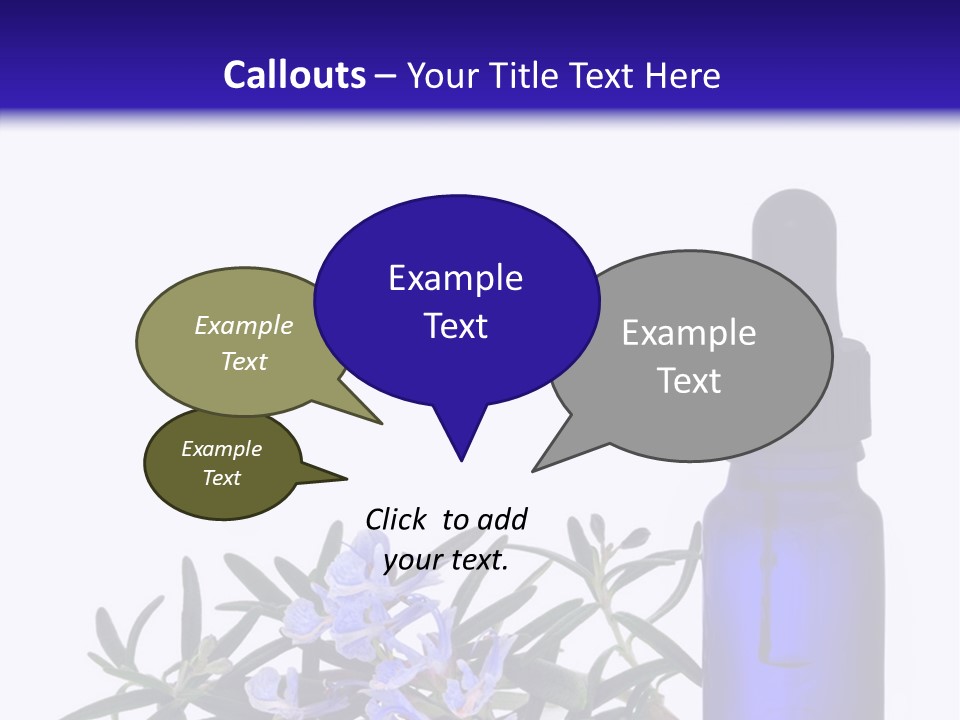 A Bottle Of Essential Oils Next To Some Flowers PowerPoint Template