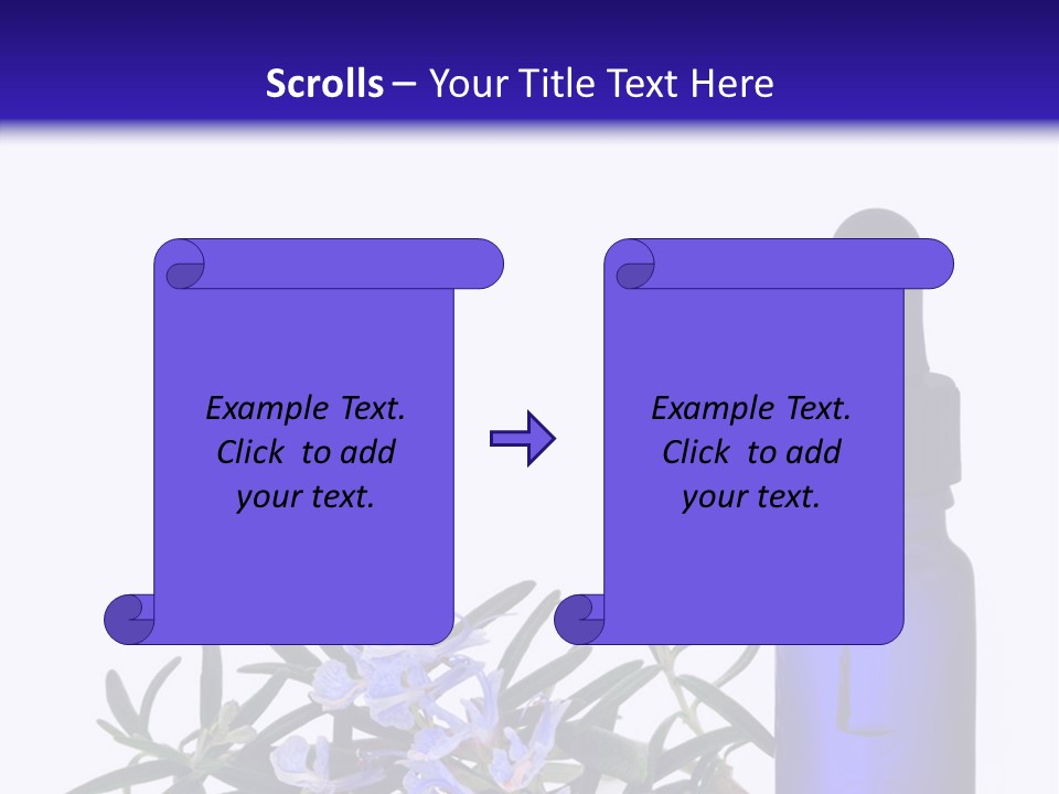 A Bottle Of Essential Oils Next To Some Flowers PowerPoint Template