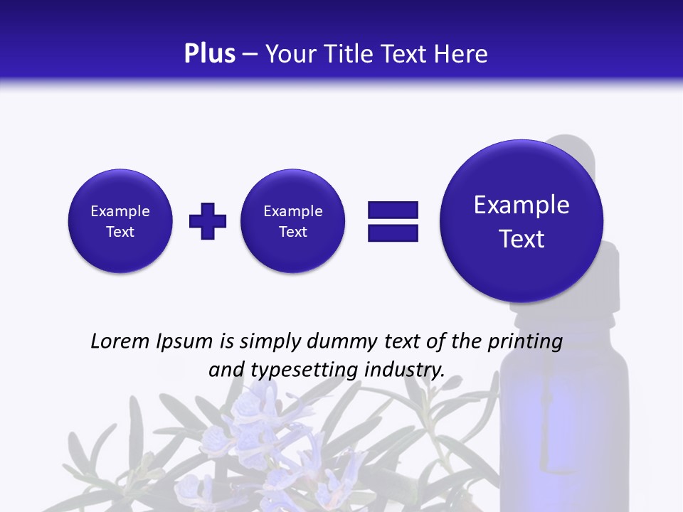 A Bottle Of Essential Oils Next To Some Flowers PowerPoint Template