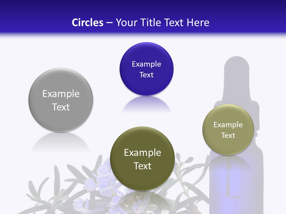 A Bottle Of Essential Oils Next To Some Flowers PowerPoint Template