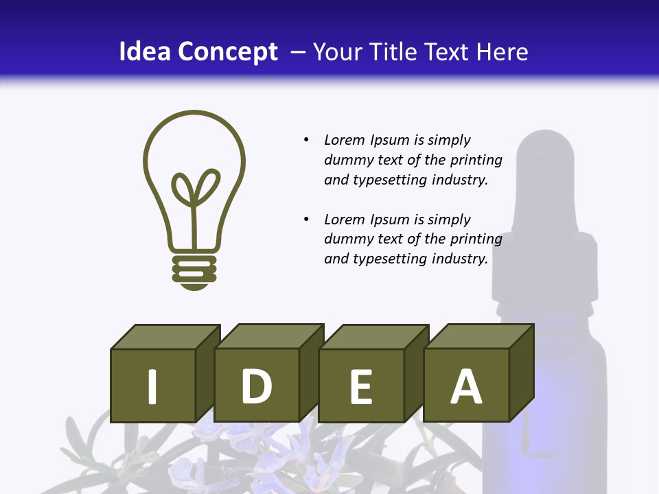 A Bottle Of Essential Oils Next To Some Flowers PowerPoint Template