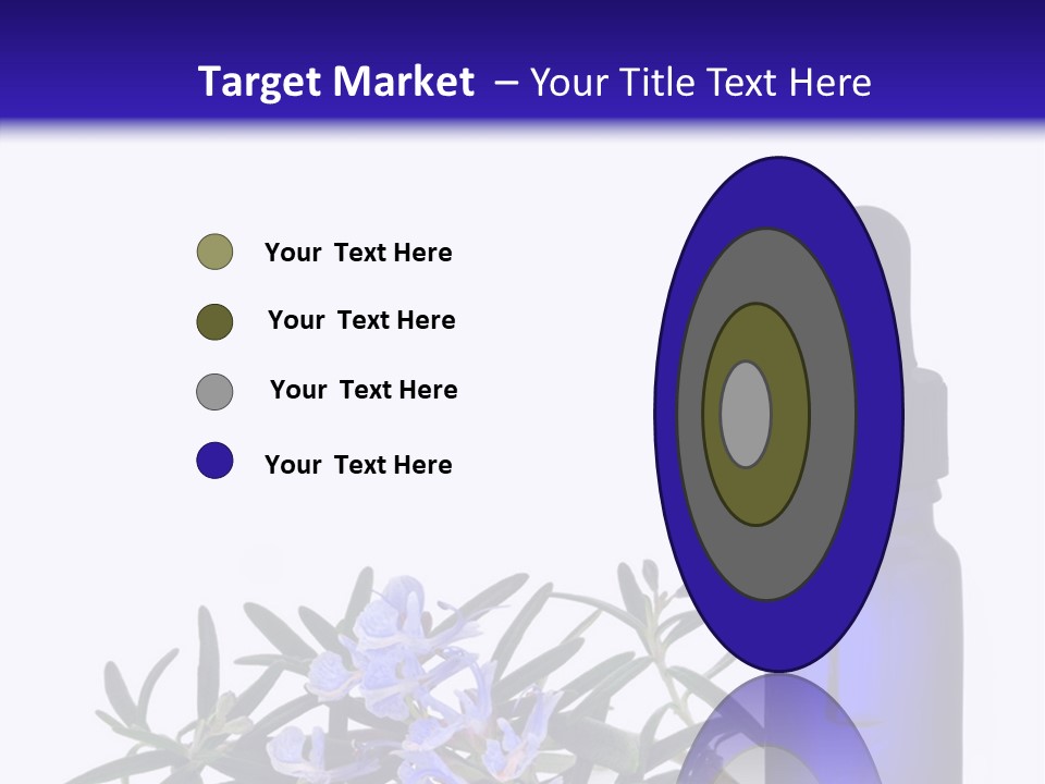 A Bottle Of Essential Oils Next To Some Flowers PowerPoint Template