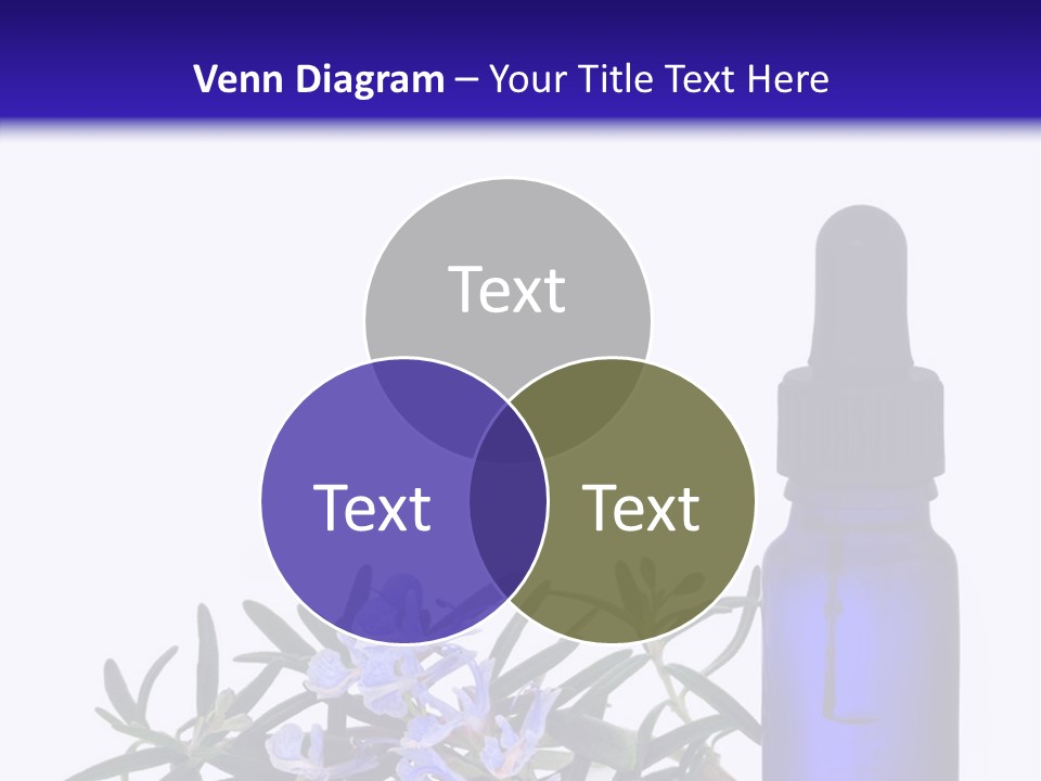 A Bottle Of Essential Oils Next To Some Flowers PowerPoint Template