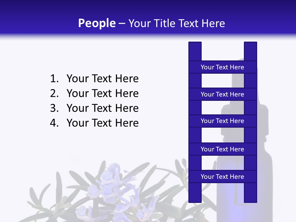 A Bottle Of Essential Oils Next To Some Flowers PowerPoint Template