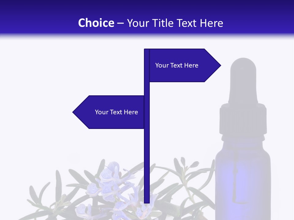 A Bottle Of Essential Oils Next To Some Flowers PowerPoint Template