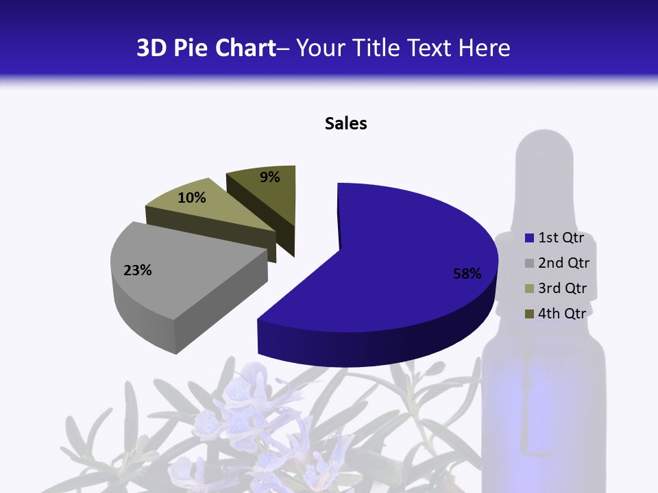 A Bottle Of Essential Oils Next To Some Flowers PowerPoint Template