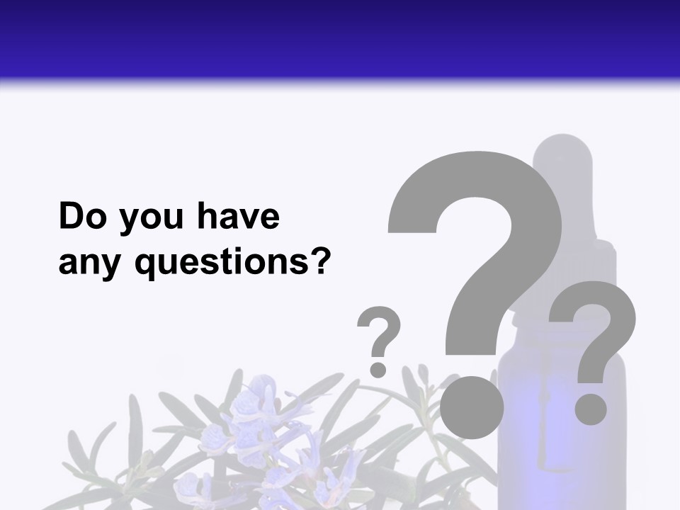 A Bottle Of Essential Oils Next To Some Flowers PowerPoint Template