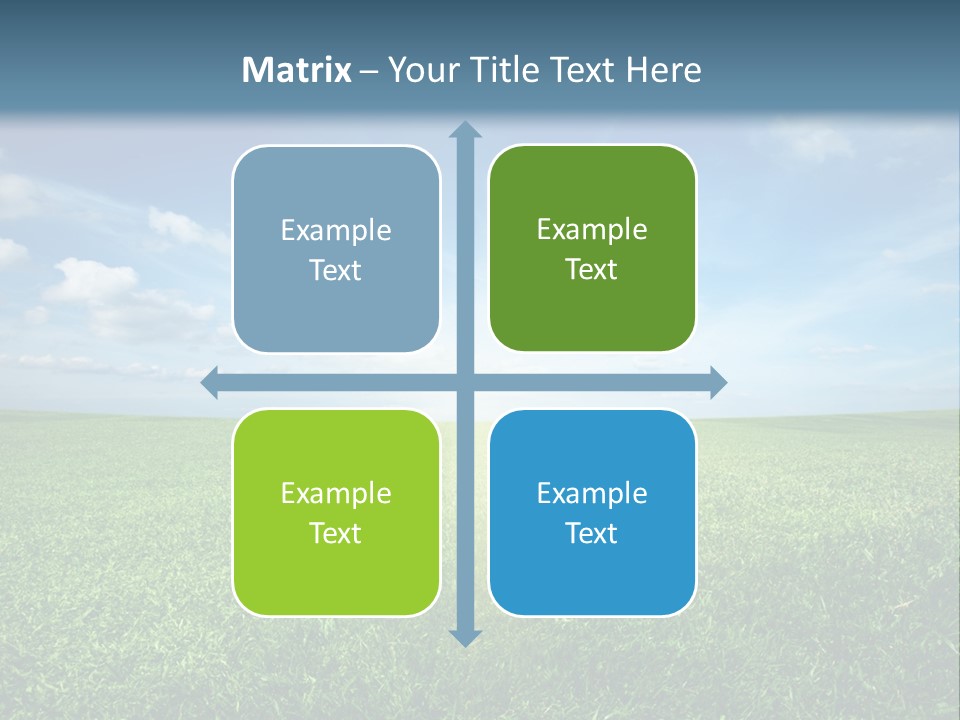 A Green Field With A Bright Blue Sky In The Background PowerPoint Template