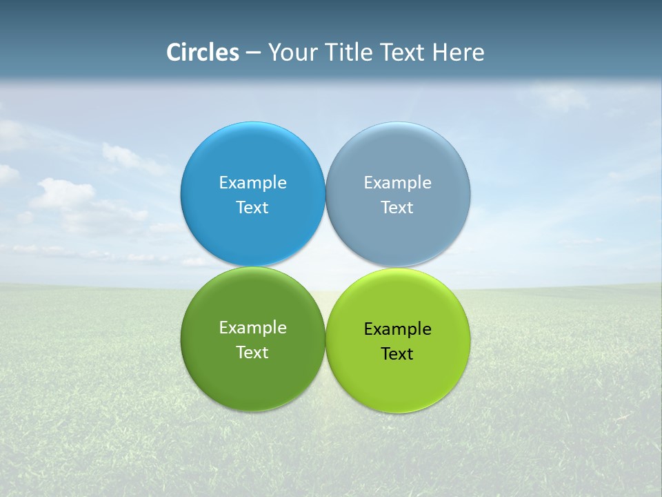 A Green Field With A Bright Blue Sky In The Background PowerPoint Template