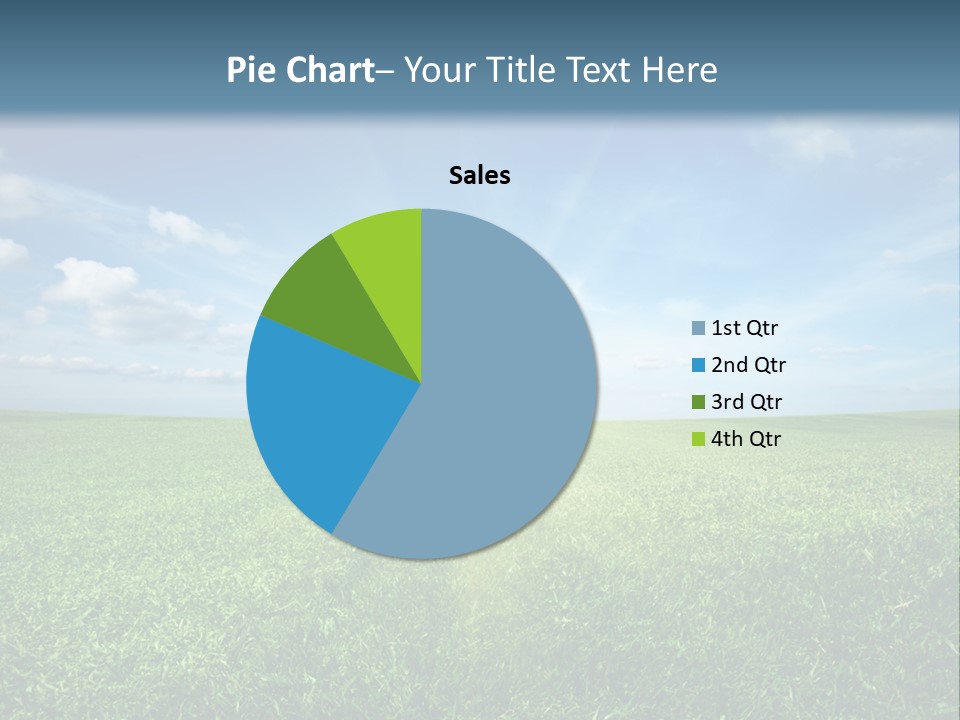 A Green Field With A Bright Blue Sky In The Background PowerPoint Template