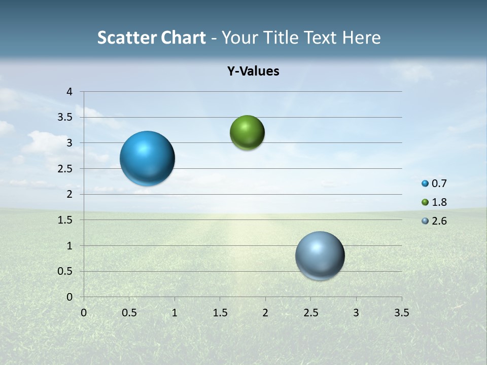 A Green Field With A Bright Blue Sky In The Background PowerPoint Template