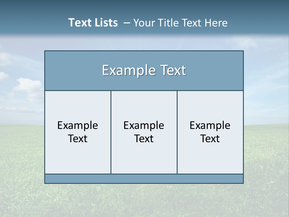 A Green Field With A Bright Blue Sky In The Background PowerPoint Template