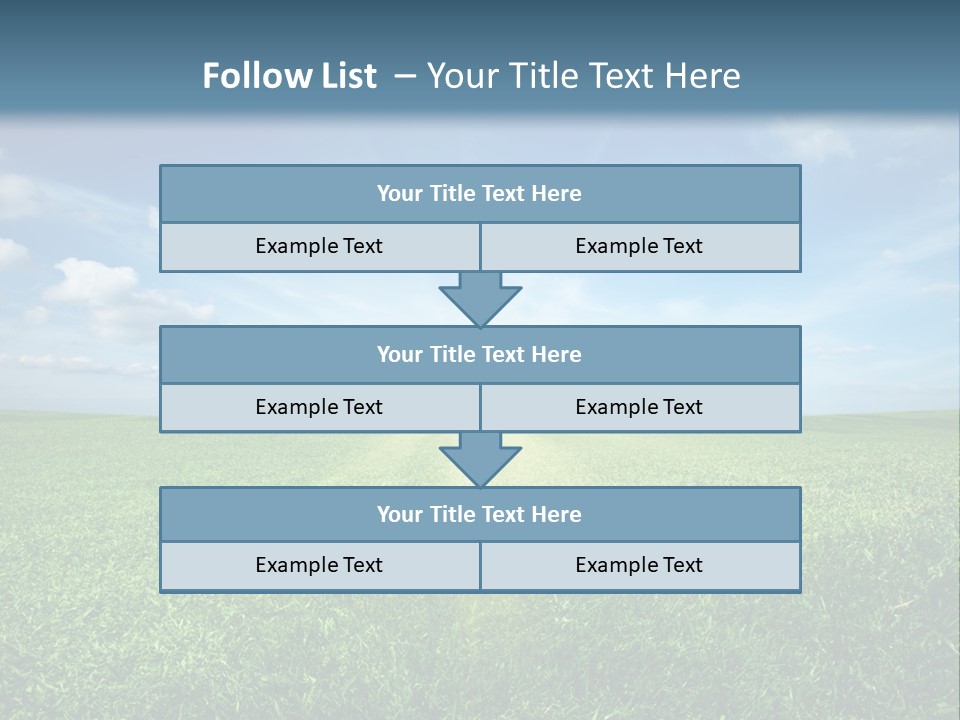 A Green Field With A Bright Blue Sky In The Background PowerPoint Template
