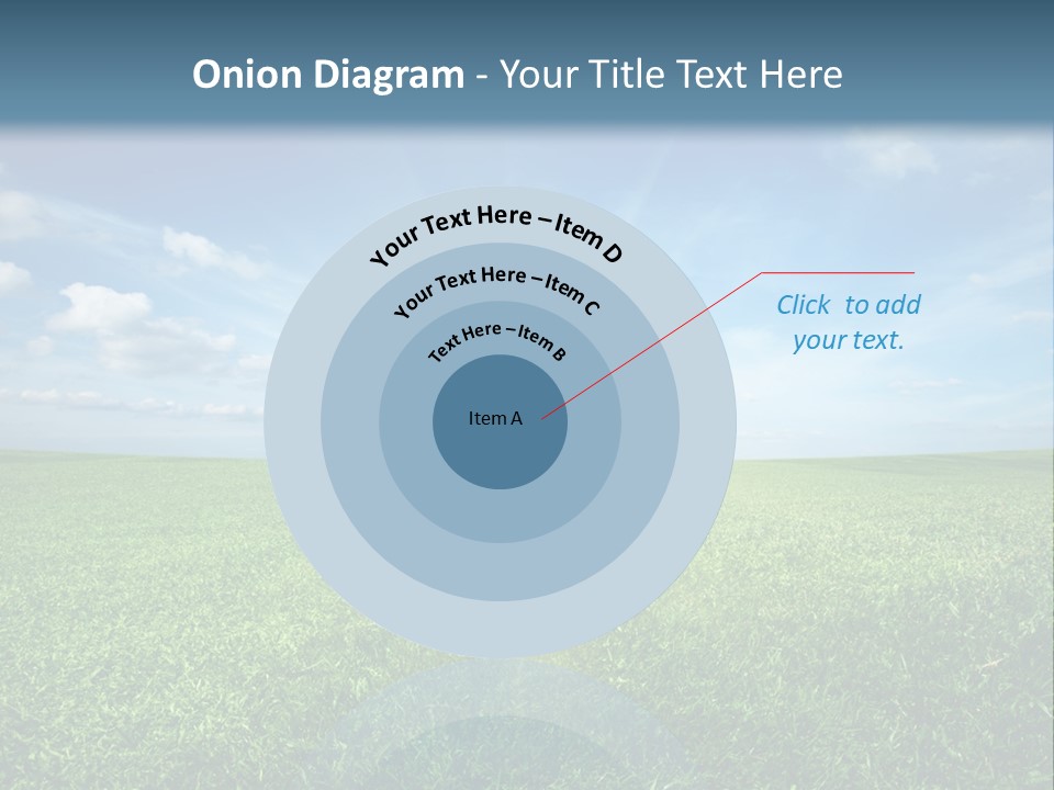 A Green Field With A Bright Blue Sky In The Background PowerPoint Template