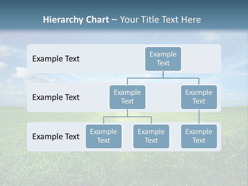 A Green Field With A Bright Blue Sky In The Background PowerPoint Template