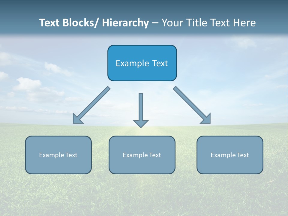 A Green Field With A Bright Blue Sky In The Background PowerPoint Template