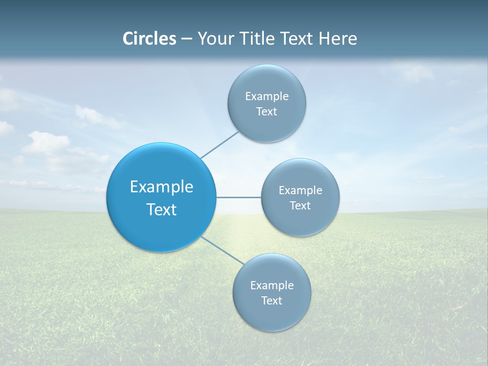 A Green Field With A Bright Blue Sky In The Background PowerPoint Template