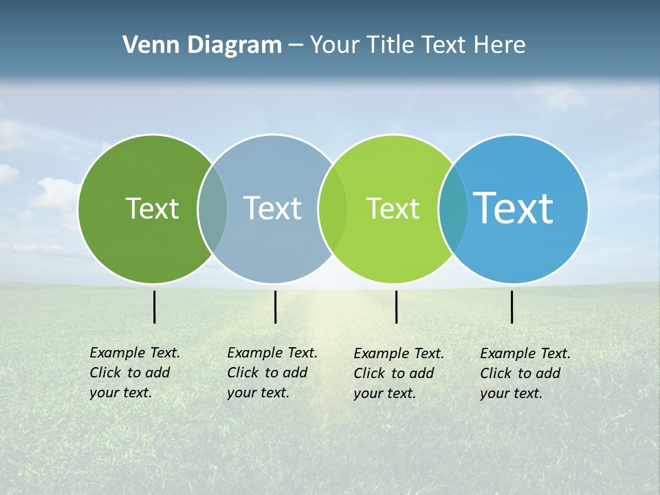 A Green Field With A Bright Blue Sky In The Background PowerPoint Template