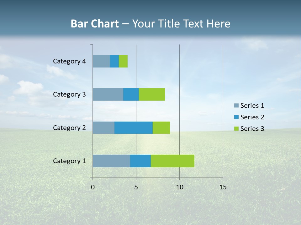 A Green Field With A Bright Blue Sky In The Background PowerPoint Template