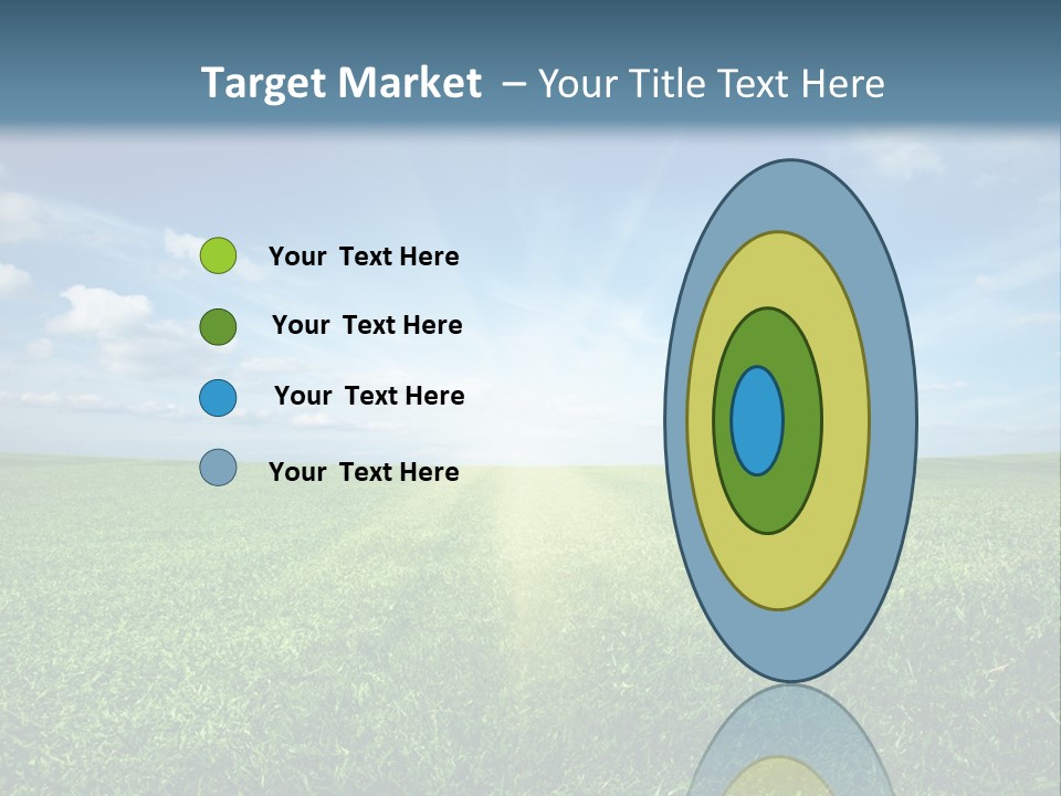 A Green Field With A Bright Blue Sky In The Background PowerPoint Template