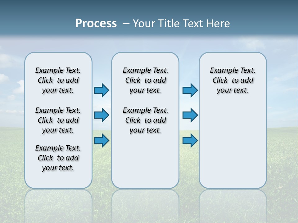 A Green Field With A Bright Blue Sky In The Background PowerPoint Template