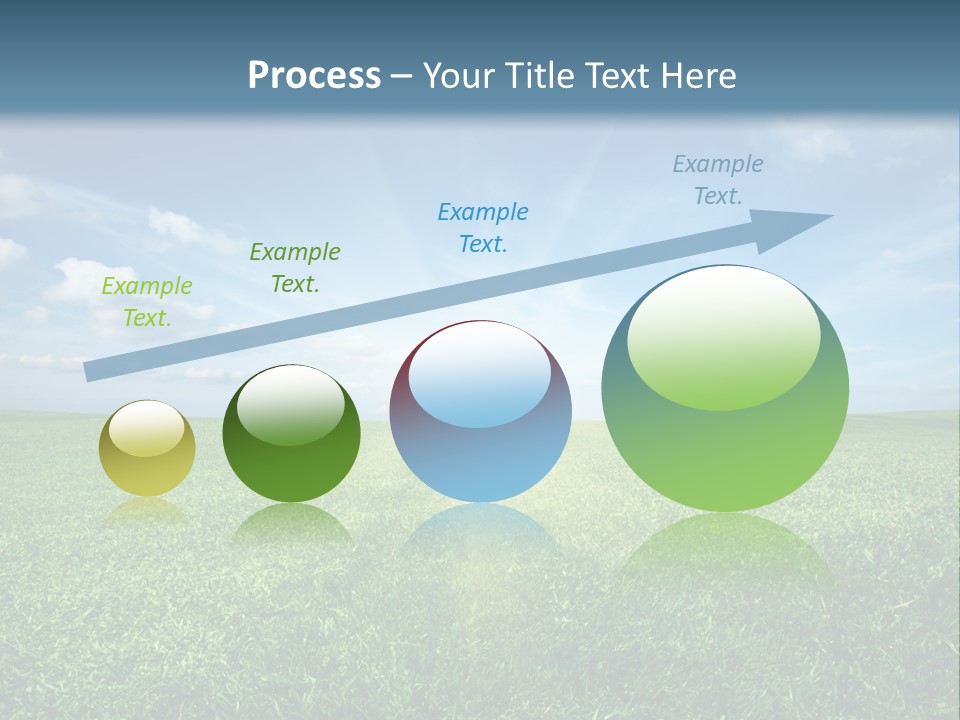 A Green Field With A Bright Blue Sky In The Background PowerPoint Template