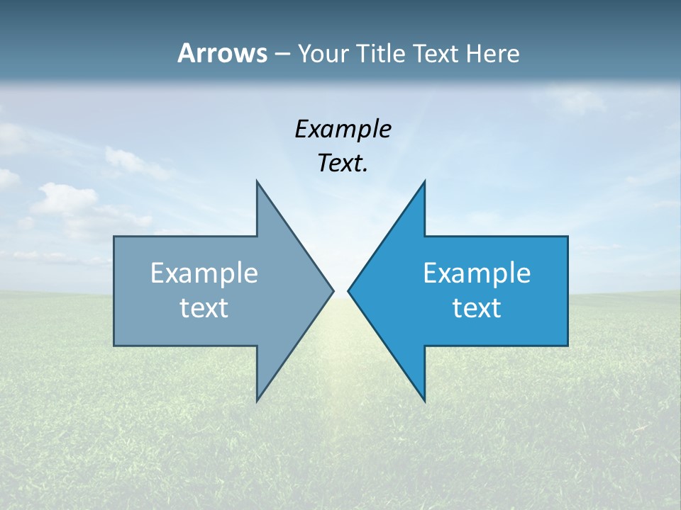 A Green Field With A Bright Blue Sky In The Background PowerPoint Template