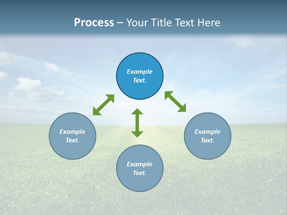 A Green Field With A Bright Blue Sky In The Background PowerPoint Template