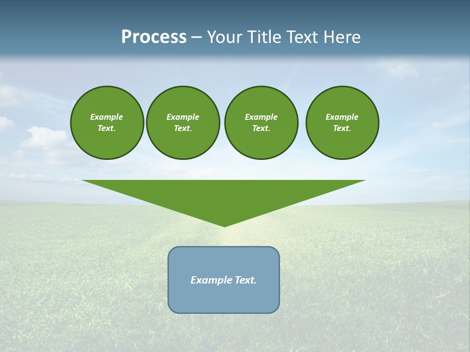 A Green Field With A Bright Blue Sky In The Background PowerPoint Template