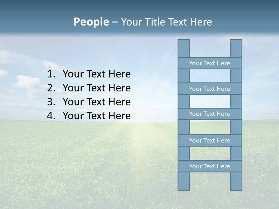 A Green Field With A Bright Blue Sky In The Background PowerPoint Template