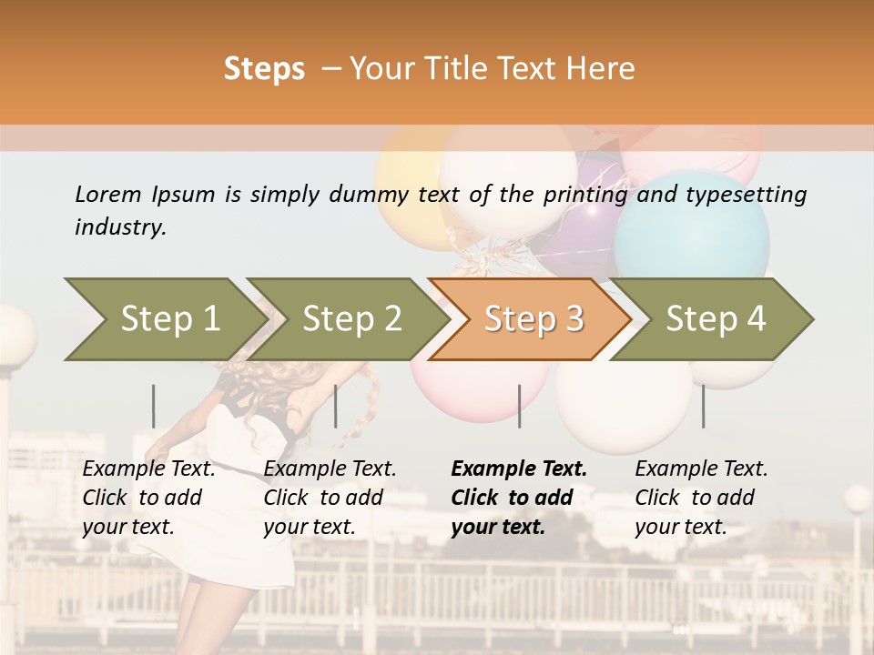 A Woman Holding A Bunch Of Balloons In Her Hand PowerPoint Template