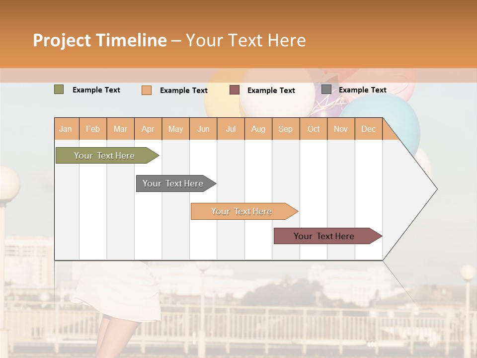 A Woman Holding A Bunch Of Balloons In Her Hand PowerPoint Template