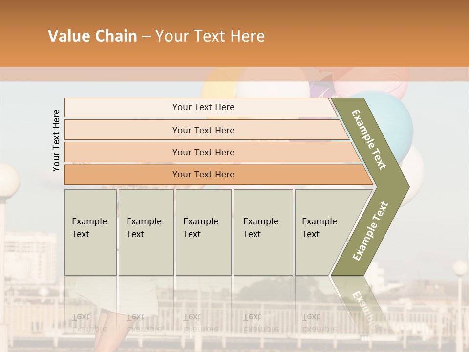 A Woman Holding A Bunch Of Balloons In Her Hand PowerPoint Template