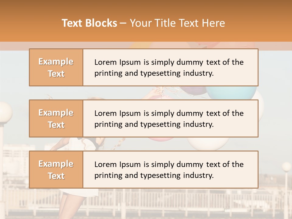 A Woman Holding A Bunch Of Balloons In Her Hand PowerPoint Template