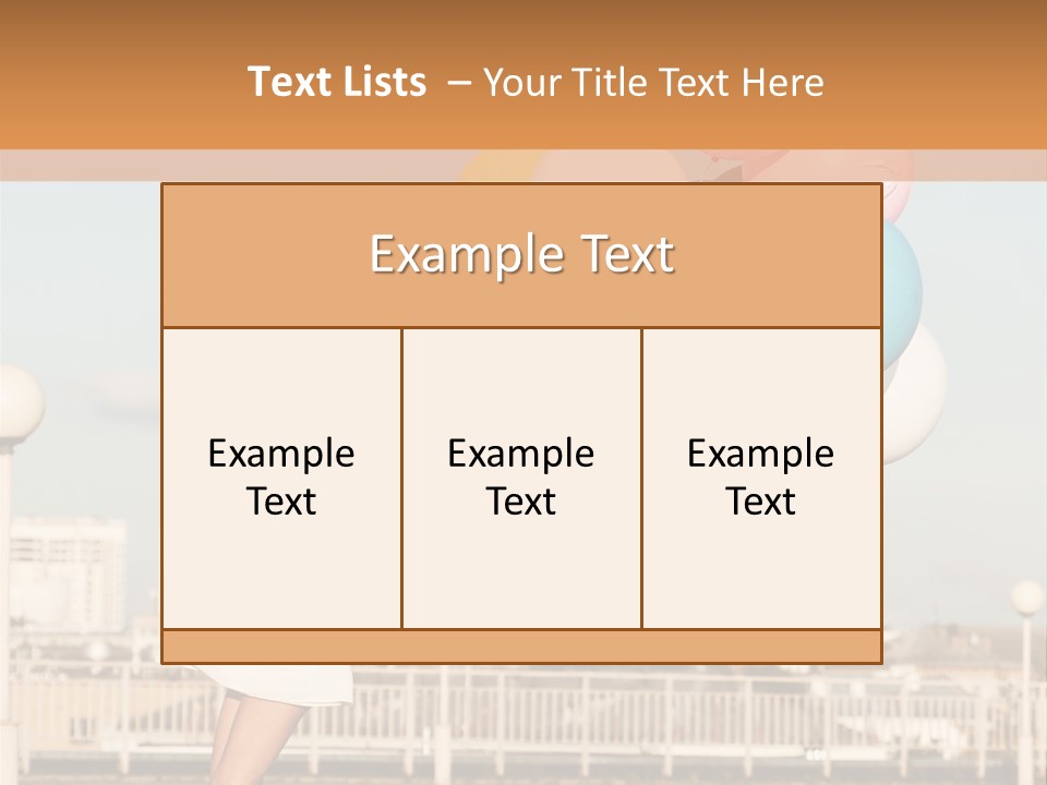 A Woman Holding A Bunch Of Balloons In Her Hand PowerPoint Template