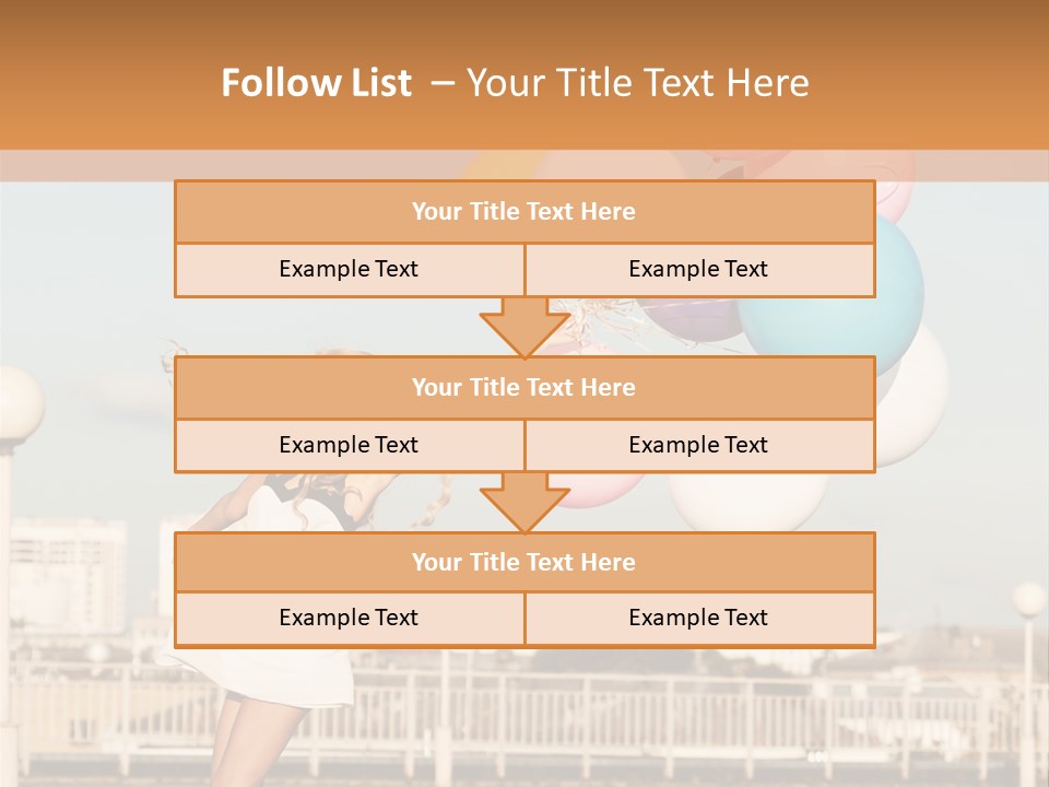 A Woman Holding A Bunch Of Balloons In Her Hand PowerPoint Template