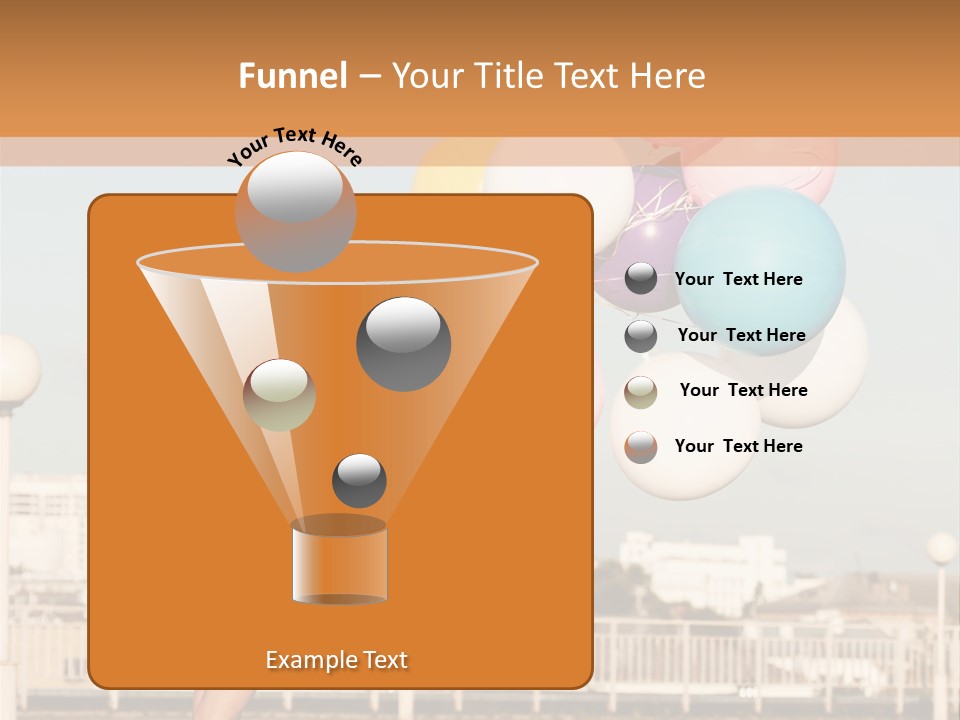 A Woman Holding A Bunch Of Balloons In Her Hand PowerPoint Template