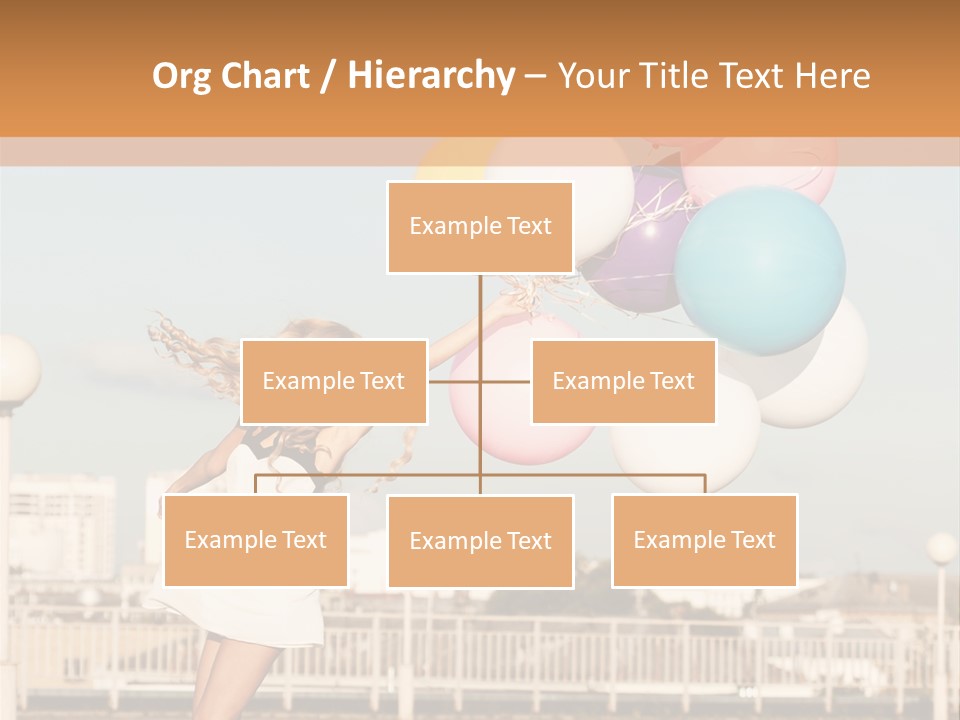 A Woman Holding A Bunch Of Balloons In Her Hand PowerPoint Template