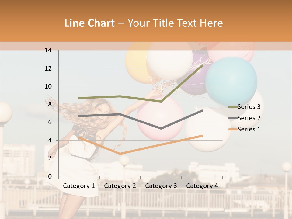 A Woman Holding A Bunch Of Balloons In Her Hand PowerPoint Template