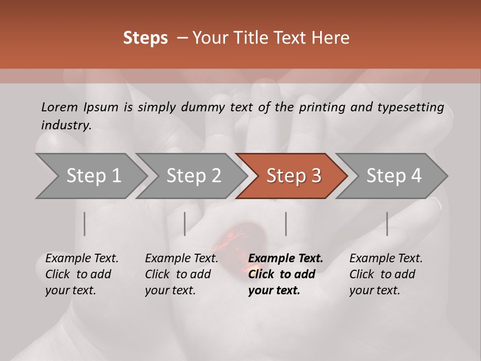 A Group Of Hands Holding A Red Heart Powerpoint Template PowerPoint Template