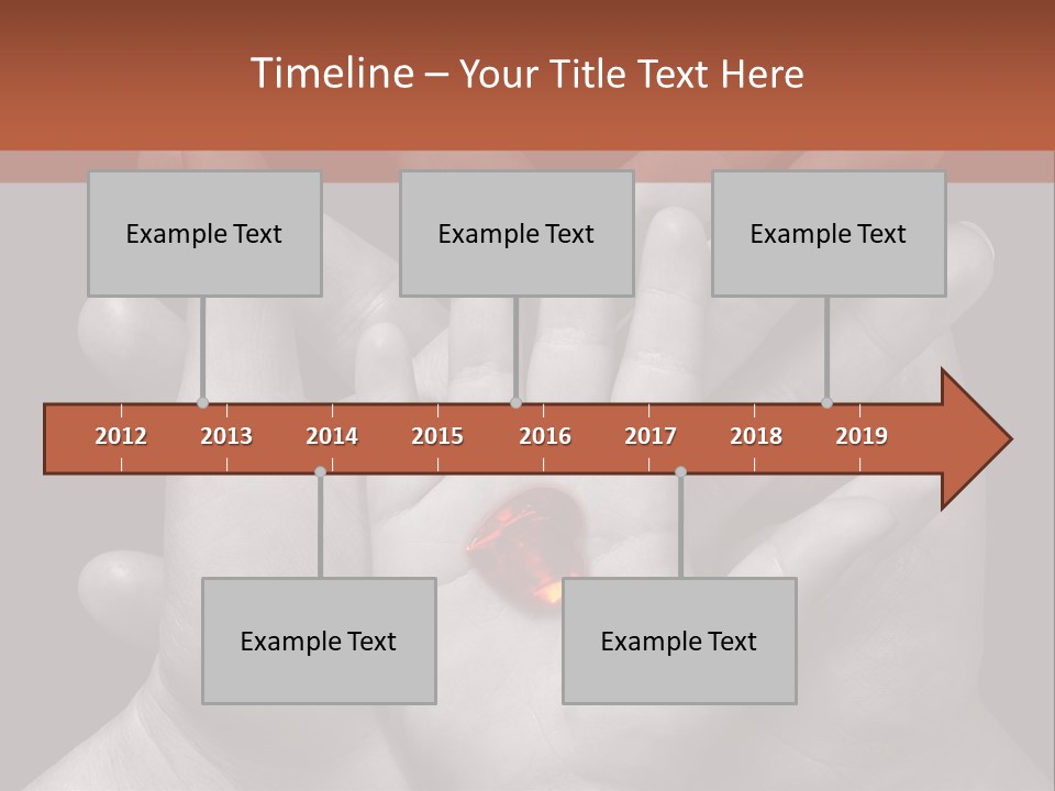 A Group Of Hands Holding A Red Heart Powerpoint Template PowerPoint Template