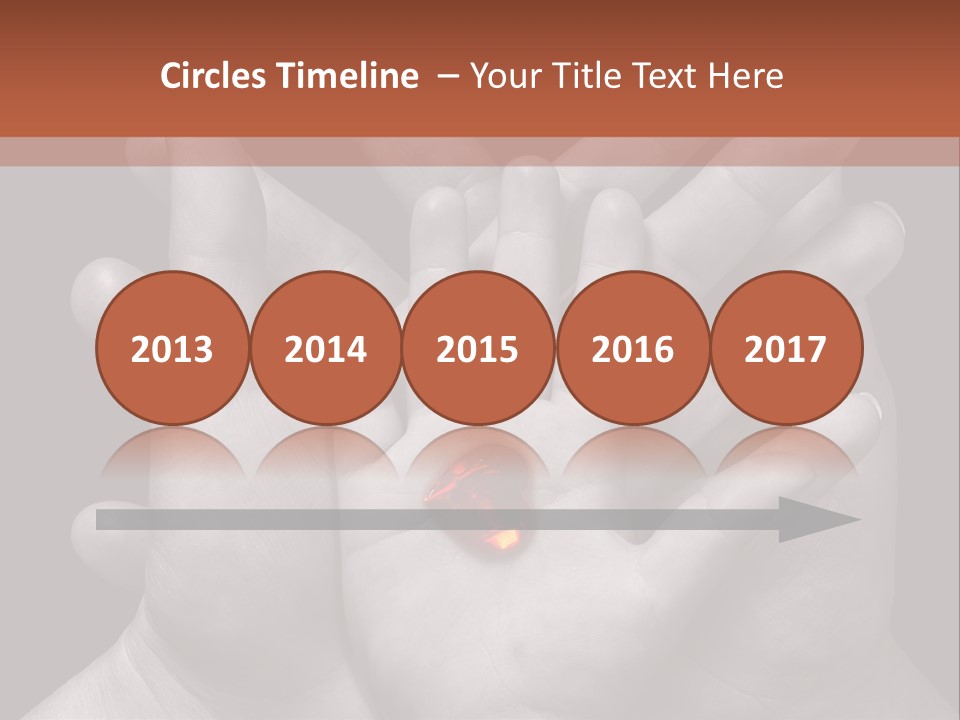 A Group Of Hands Holding A Red Heart Powerpoint Template PowerPoint Template