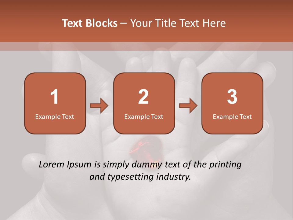 A Group Of Hands Holding A Red Heart Powerpoint Template PowerPoint Template